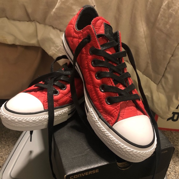 Converse Shoes - 🔥 Converse RED QUILTED Sneakers NEW IN BOX!